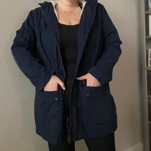 Old Navy blue fleece lined utility jacket size XL